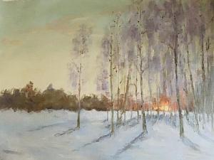  Зимний Пейзаж Закат